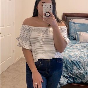 Sleeveless Striped Blouse